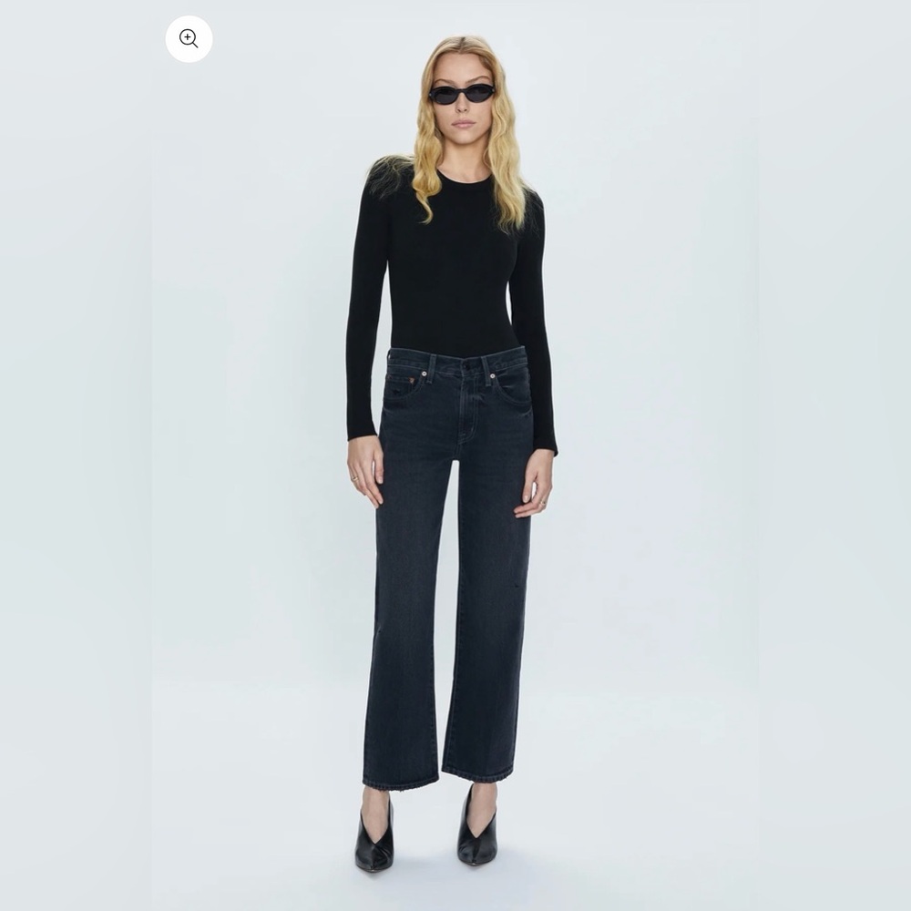 Pistola Lexi Mid Rise Bowed Straight Jean